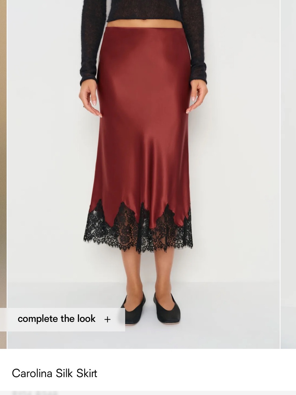 NWT Reformation Carolina Silk Skirt - in seasonal romance